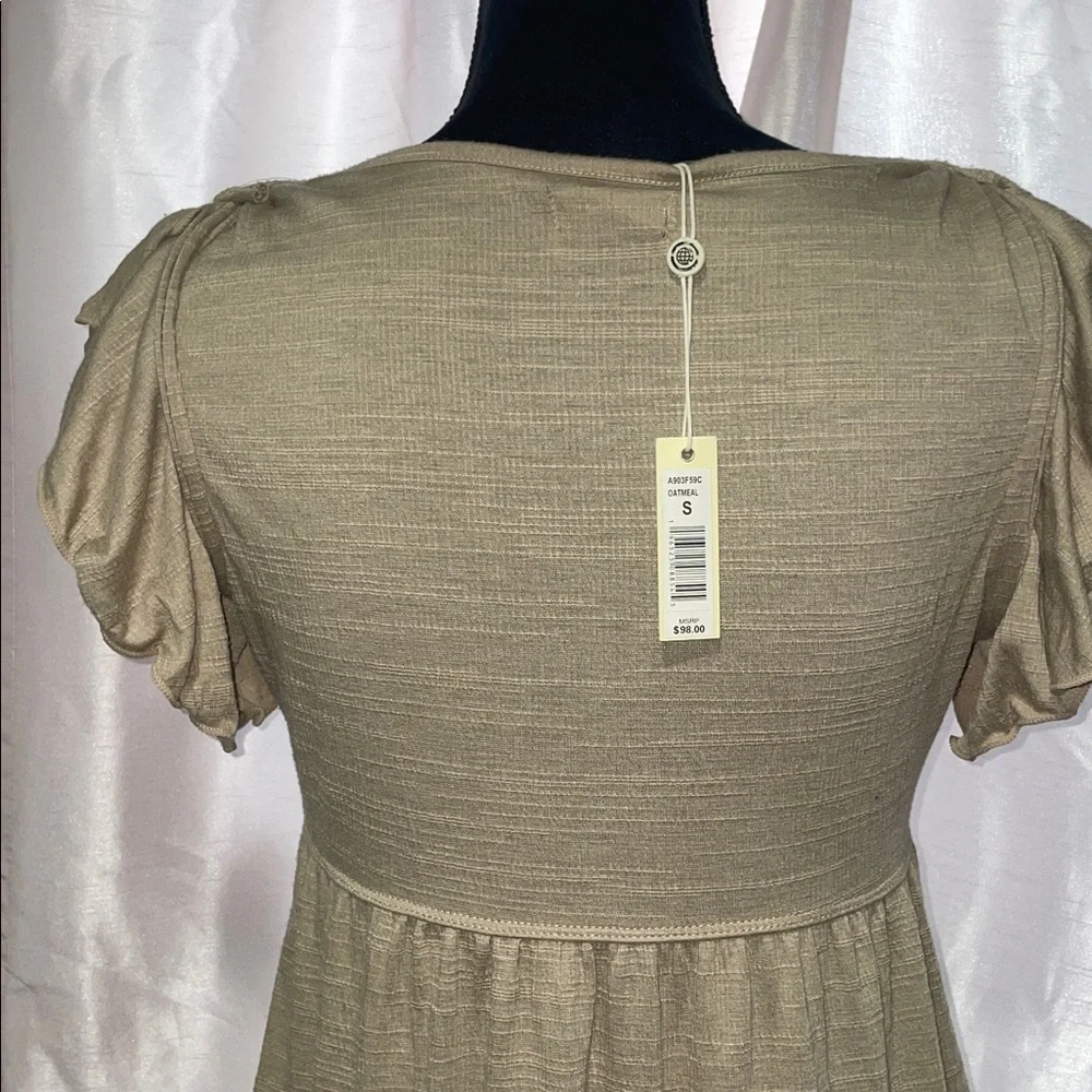 Max Studio Taupe Textured Dress - Picture 4 of 7